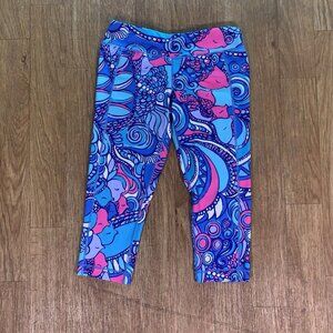 Lilly Pulitzer Women’s Luxletic Crop Leggings Pants L Large Weekender Activewear